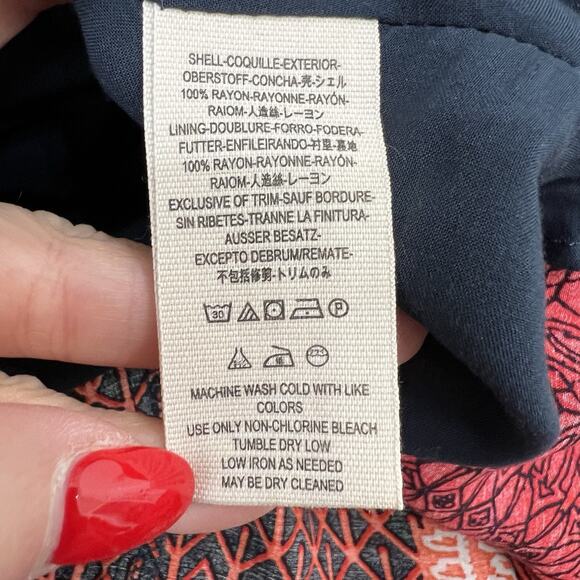 Free People Small Mexicali Rose Maxi Dress Strawberry Mixed Print Boho Romantic - Picture 12 of 16